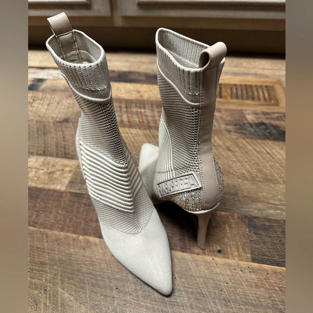 Steve Madden, studded heels, tan, size 7.5